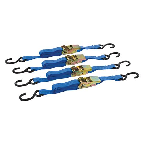 Ratchet Tie Down Strap S-Hook 4 Piece