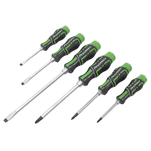 AK4940HV - 6pc Hammer-Thru Screwdriver Set Hi-Vis Green