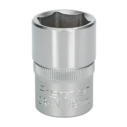 S1219 - 19mm 1/2"Sq Drive WallDrive Socket S1219 - 19mm 1/2"Sq Drive WallDrive Socket