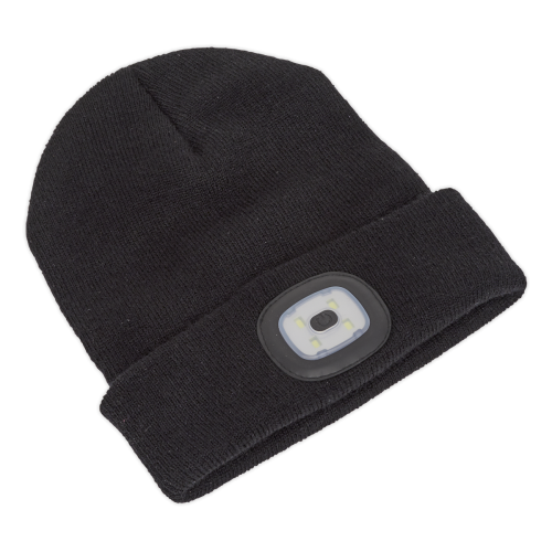 LED185 - 1W SMD LED USB Rechargeable Beanie Hat