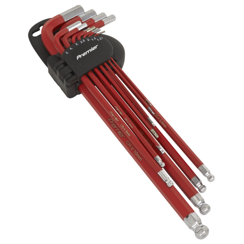 AK7164 - 11pc Anti-Slip Extra-Long Ball-End Hex Key Set AK7164 - 11pc Anti-Slip Extra-Long Ball-End Hex Key Set
