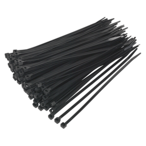 CT20048P100 - 200 x 4.8mm Black Cable Tie - Pack of 100
