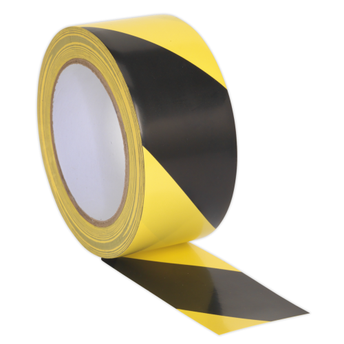 HWTBY - 50mm x 33m Black/Yellow Hazard Warning Tape