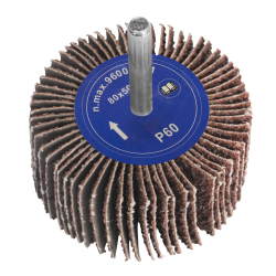 FW805060 - 80 x 50mm Abrasive Flap Wheel 6mm Shaft 60Grit