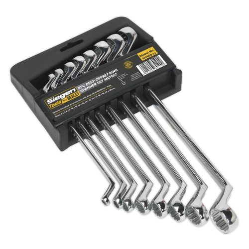S0405 - 8pc Deep Offset Ring Spanner Set